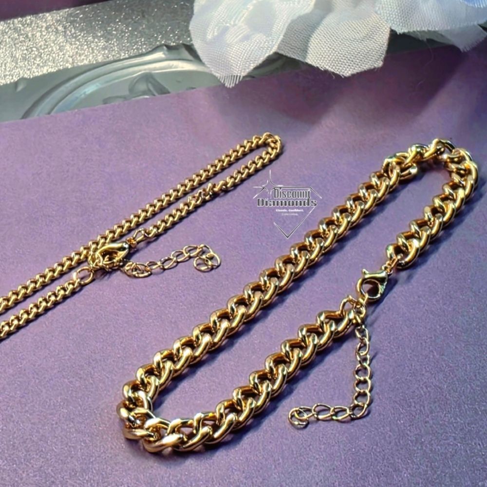 Anklet or Arm Bracelet in 18K Bright Yellow Gold over 925 Stainless Steel - Picture 5 of 5
